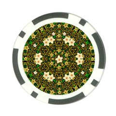 Flower Power And Big Porcelainflowers In Blooming Style Poker Chip Card Guard by pepitasart