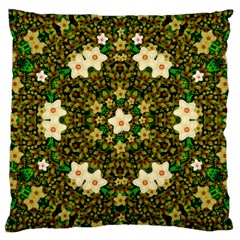 Flower Power And Big Porcelainflowers In Blooming Style Large Cushion Case (two Sides) by pepitasart