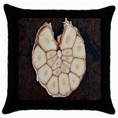 Garlic - Italian Cuisine Throw Pillow Case (black) by ConteMonfrey