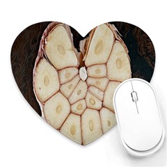 Garlic - Italian Cuisine Heart Mousepads by ConteMonfrey