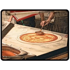 Let`s Make Pizza Fleece Blanket (large)  by ConteMonfrey