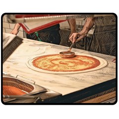 Let`s Make Pizza Double Sided Fleece Blanket (medium)  by ConteMonfrey