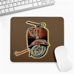 Beep, Beep! Vespa Lover Has Arrived! Large Mousepads by ConteMonfrey