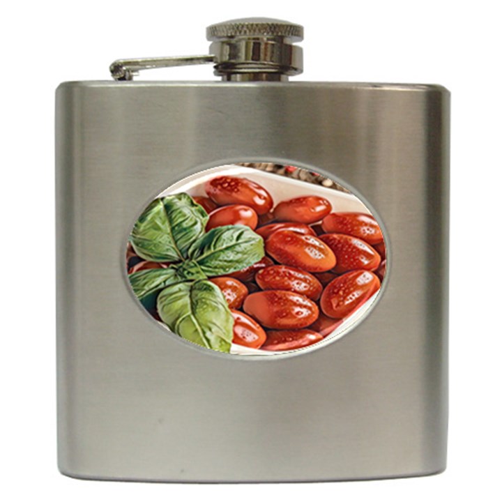 Fresh Tomatoes - Italian Cuisine Hip Flask (6 oz)