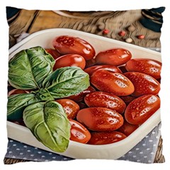 Fresh Tomatoes - Italian Cuisine Standard Flano Cushion Case (one Side) by ConteMonfrey