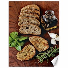 Oil, Basil, Garlic, Bread And Rosemary - Italian Food Canvas 12  X 16  by ConteMonfrey