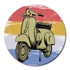 I`m Waiting On My Vespa Round Mousepads by ConteMonfrey