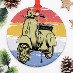 I`m Waiting On My Vespa Ornament (round) by ConteMonfrey