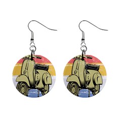 I`m Waiting On My Vespa Mini Button Earrings by ConteMonfrey