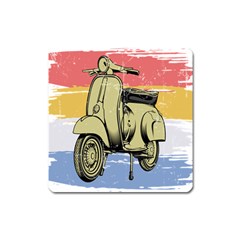 I`m Waiting On My Vespa Square Magnet by ConteMonfrey