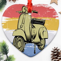 I`m Waiting On My Vespa Heart Ornament (two Sides) by ConteMonfrey