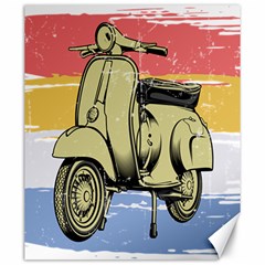 I`m Waiting On My Vespa Canvas 20  X 24  by ConteMonfrey