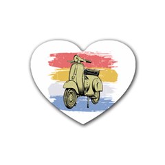 I`m Waiting On My Vespa Rubber Heart Coaster (4 Pack) by ConteMonfrey