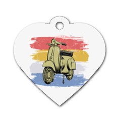 I`m Waiting On My Vespa Dog Tag Heart (one Side) by ConteMonfrey