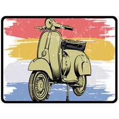 I`m Waiting On My Vespa Fleece Blanket (large)  by ConteMonfrey