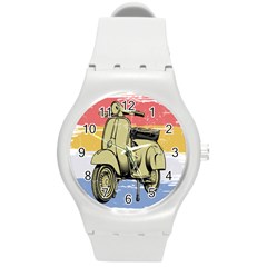 I`m Waiting On My Vespa Round Plastic Sport Watch (m) by ConteMonfrey