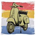 I`m Waiting On My Vespa Large Cushion Case (Two Sides) Front