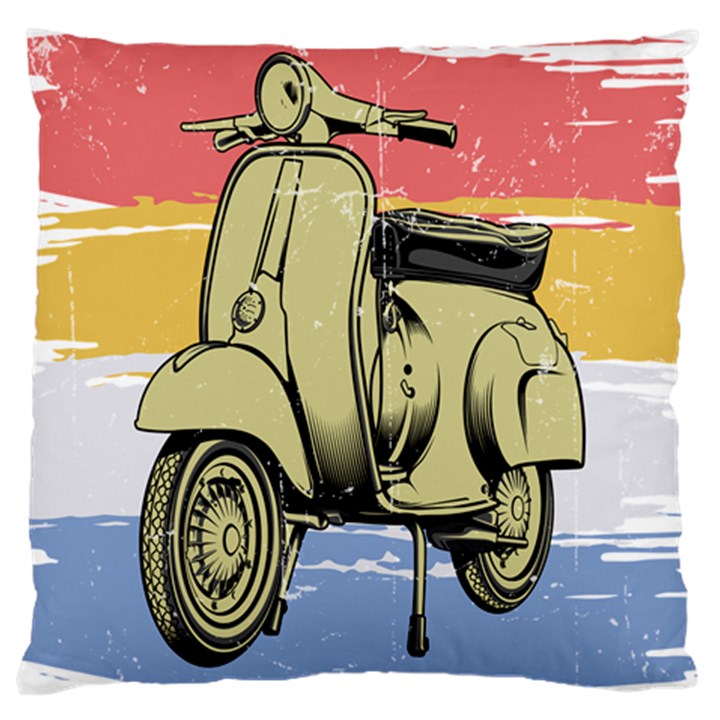 I`m Waiting On My Vespa Large Cushion Case (Two Sides)