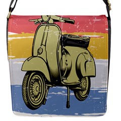 I`m Waiting On My Vespa Flap Closure Messenger Bag (s) by ConteMonfrey