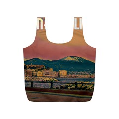 Red Summer Napoli - Vesuvio Full Print Recycle Bag (s) by ConteMonfrey