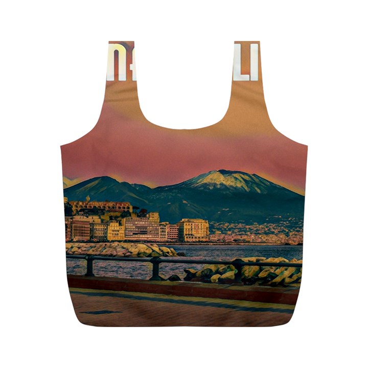 Red Summer Napoli - Vesuvio Full Print Recycle Bag (M)