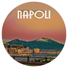 Red Summer Napoli - Vesuvio Round Trivet by ConteMonfrey