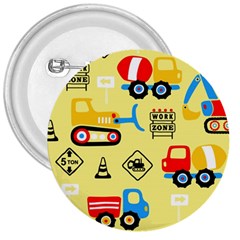 Seamless Pattern Vector Industrial Vehicle Cartoon 3  Buttons