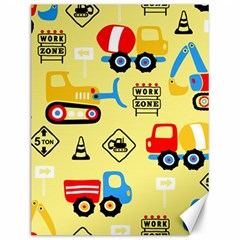 Seamless Pattern Vector Industrial Vehicle Cartoon Canvas 12  X 16  by Jancukart