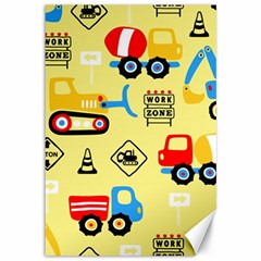 Seamless Pattern Vector Industrial Vehicle Cartoon Canvas 12  X 18  by Jancukart