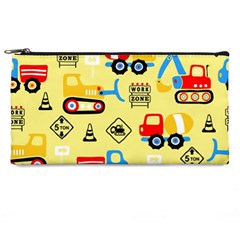 Seamless Pattern Vector Industrial Vehicle Cartoon Pencil Case