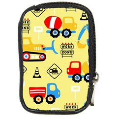 Seamless Pattern Vector Industrial Vehicle Cartoon Compact Camera Leather Case