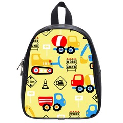 Seamless Pattern Vector Industrial Vehicle Cartoon School Bag (small)