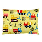 Seamless pattern vector industrial vehicle cartoon Pillow Case (Two Sides) Front