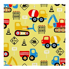 Seamless Pattern Vector Industrial Vehicle Cartoon Banner And Sign 4  X 4  by Jancukart