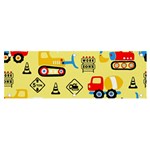 Seamless pattern vector industrial vehicle cartoon Banner and Sign 6  x 2  Front