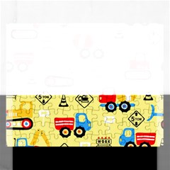 Seamless Pattern Vector Industrial Vehicle Cartoon Rectangular Jigsaw Puzzl by Jancukart