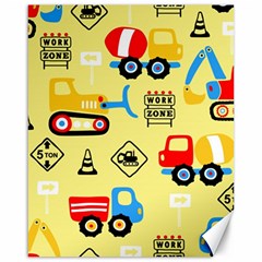 Seamless Pattern Vector Industrial Vehicle Cartoon Canvas 16  X 20  by Jancukart