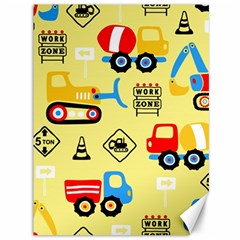 Seamless Pattern Vector Industrial Vehicle Cartoon Canvas 36  X 48  by Jancukart