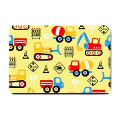 Seamless Pattern Vector Industrial Vehicle Cartoon Small Doormat  by Jancukart