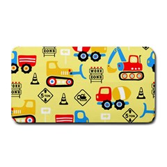 Seamless Pattern Vector Industrial Vehicle Cartoon Medium Bar Mats