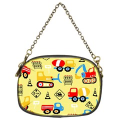 Seamless Pattern Vector Industrial Vehicle Cartoon Chain Purse (two Sides)