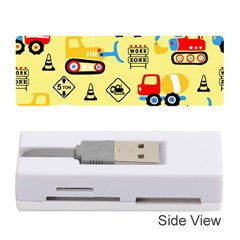 Seamless Pattern Vector Industrial Vehicle Cartoon Memory Card Reader (stick)