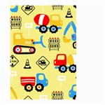 Seamless pattern vector industrial vehicle cartoon Large Garden Flag (Two Sides) Front