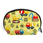 Seamless pattern vector industrial vehicle cartoon Accessory Pouch (Large) Front