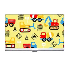 Seamless Pattern Vector Industrial Vehicle Cartoon Business Card Holder by Jancukart