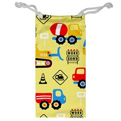 Seamless Pattern Vector Industrial Vehicle Cartoon Jewelry Bag by Jancukart