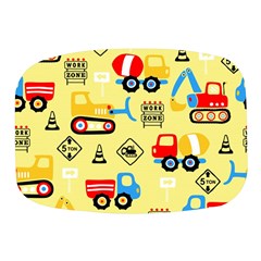 Seamless Pattern Vector Industrial Vehicle Cartoon Mini Square Pill Box