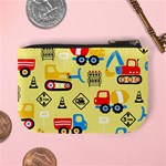 Seamless pattern vector industrial vehicle cartoon Mini Coin Purse Back