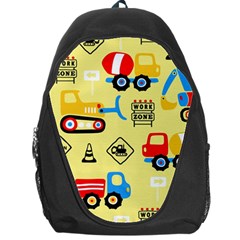 Seamless Pattern Vector Industrial Vehicle Cartoon Backpack Bag