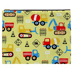 Seamless Pattern Vector Industrial Vehicle Cartoon Cosmetic Bag (xxxl) by Jancukart